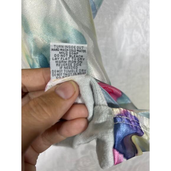 Michael Simon Studio Top Medium Satin Watercolor Front Oversized Boxy - Picture 7 of 9